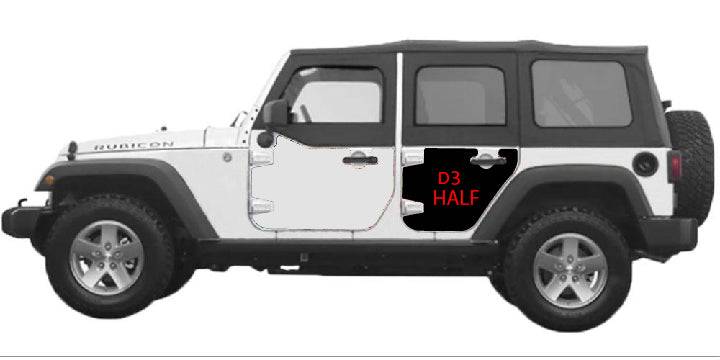 Jeep Wrangler JKU D3 Half Door Replacement Parts