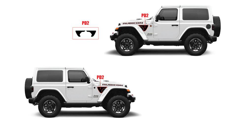 White Jeep Wrangler with PD2 Replacement Panel