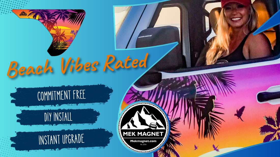 Riding the Wave: 2025’s Vinyl Decal Craze Meets MEK Magnet’s Beach Design JL & JT Vent Panels
