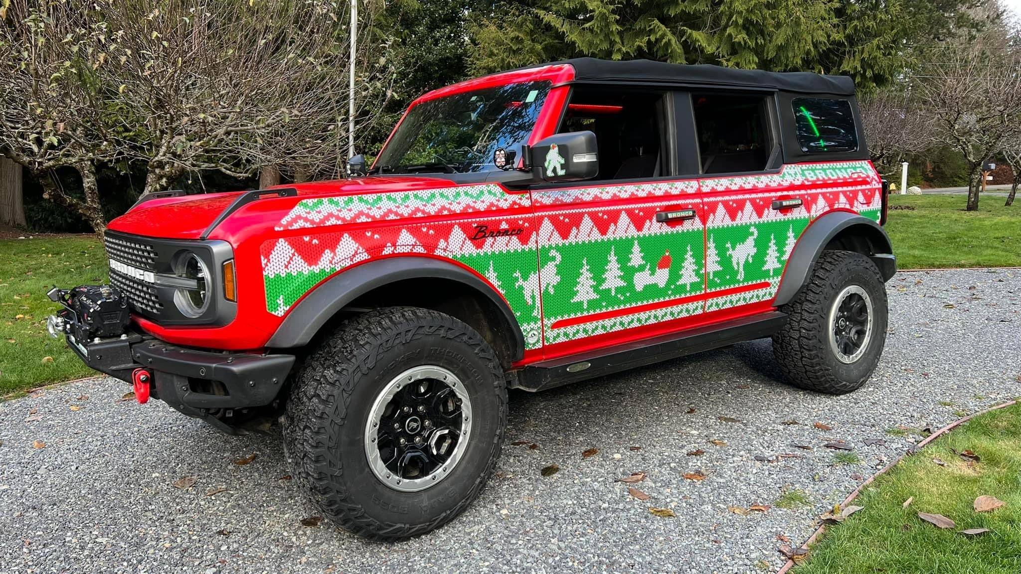 Ford bronco christmas sweater hotsell