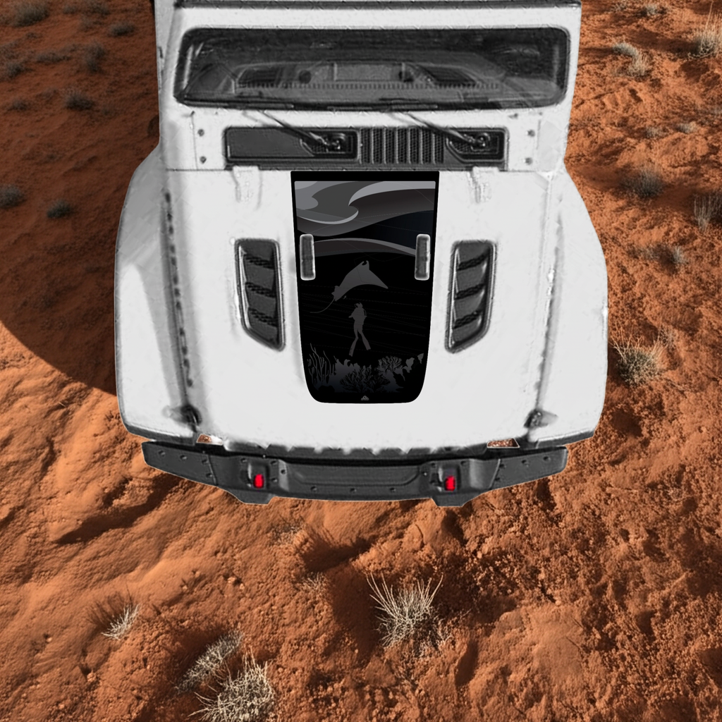 Wrangler & Gladiator Paint Protection Vinyl PPV: JL/JT Hood