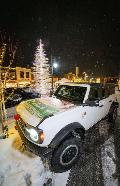 Bronco Hood Ugly Sweater Holiday Edition Removable Trail Armor