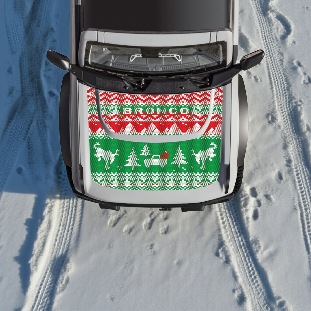9325 Ugly Sweater Bronco Hood