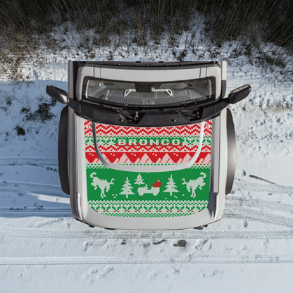 Bronco Hood Ugly Sweater Holiday Edition Removable Trail Armor