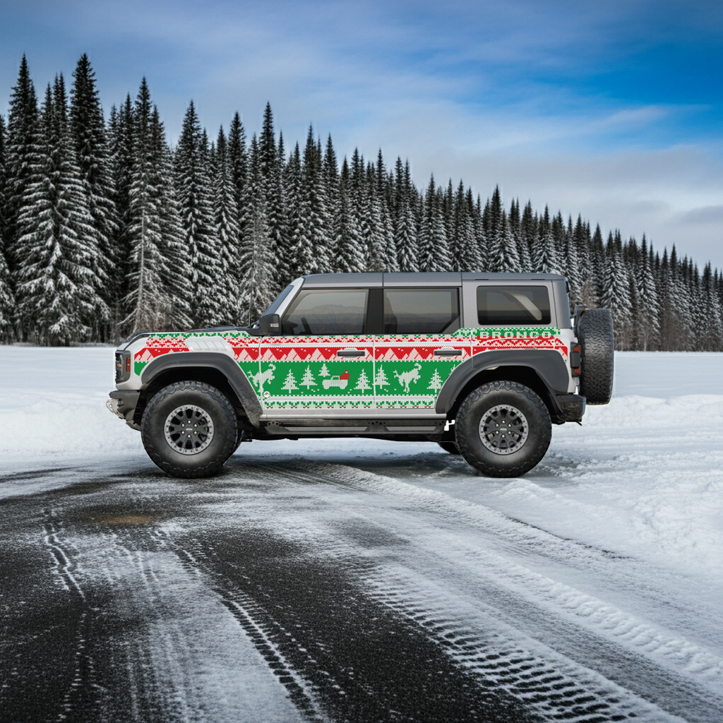 Ugly Sweater Bronco Raptor Armor