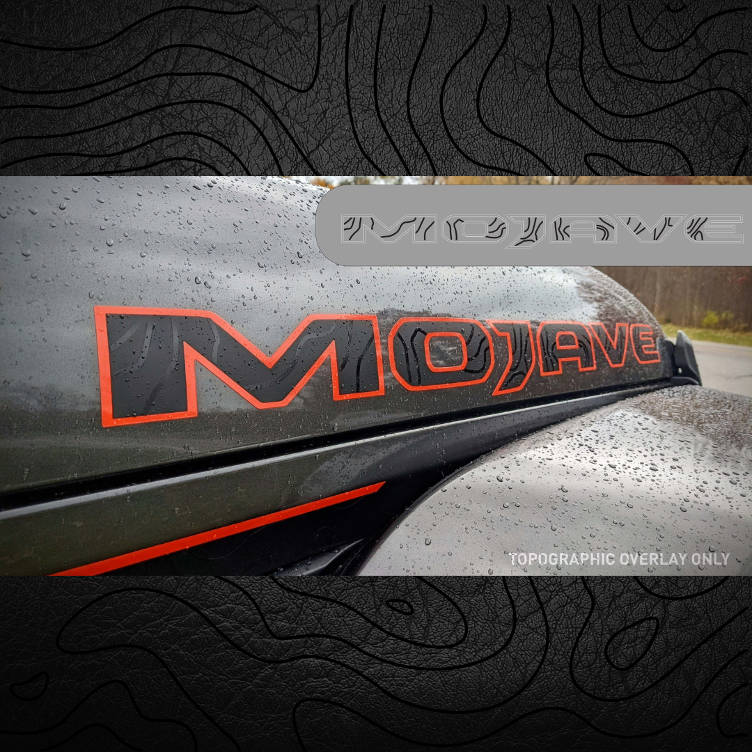 L&B Designworks Topographical Overlay for Mojave Factory Hood Decal-Pair